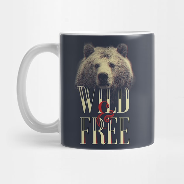 Wild and free grizzly bear mountaineering rock climber gift design. Perfect present for mom mother dad father friend him or her by SerenityByAlex